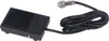 A black foot pedal switch with a coiled black cable and a silver connector. Náhled obrázku produktu