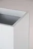 VIVANNO Pflanzkübel Zink BLOCK Säule, Weiß matt - 24x24x65 Produktbild-Vorschau 4