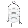 Etagere aus Metall mit 3 Glastellern, Retro Gebäckständer, Produktbild-Vorschau 3