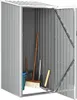 An open metal storage shed with gardening tools inside. Náhled obrázku produktu
