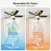 AIORBER 42 Zoll Deckenventilator mit Licht LED dimmbar Produktbild-Vorschau 6
