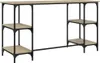 A product shot of a desk with shelves on a white background. Produktbild-Vorschau
