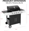 Royal Gourmet 4+1 Brenner Gasgrill Grillwagen mit Produktbild-Vorschau 6