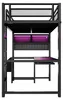 okwish Hochbett 90×200 mit Schreibtisch, Jugendbett mit Produktbild-Vorschau 6