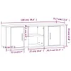 TV-Schrank - TV-Lowboard - Betongrau 100x31,5x35 cm Produktbild-Vorschau 9