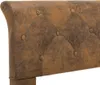 The Living Store Bettgestell Braun Wildleder-Optik 120 × Produktbild-Vorschau 6