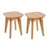 Krok Wood 2x  Hocker Paris aus Massivholz in Buche 35x35x45 Produktbild-Vorschau 1