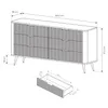 AX LIVING Commode beige avec tiroirs Vespasia 163 6S - Voir les images du produit 6