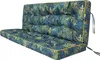 A tufted cushion with a tropical leaf pattern. Anteprima dell’immagine prodotto