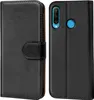 A black flip case for a Huawei P30 Lite phone, shown from the front and back. Náhled obrázku produktu