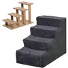 PawHut Honden trap, 4 treden, afneembare bekleding, 44 cm, Productafbeelding-voorbeeld 1