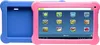 A pink tablet computer with a blue protective case next to it. Produktbild-Vorschau