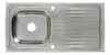 Edelstahl Einbauspüle 100x50cm Küchenspüle reversible Produktbild-Vorschau 1