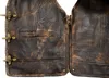Vintage Lederweste Biker kutte Messing Schnalle Seitlich Produktbild-Vorschau 4