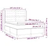 Boxspringbett mit Matratze & LED Hellgrau 140x200 cm Stoff Produktbild-Vorschau 9