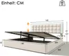 A diagram of a bed with dimensions and features indicated. Náhľad obrázku produktu