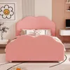 A pink cloud-shaped bed in a bedroom setting. Náhľad obrázku produktu