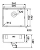 Küchenspüle 3D 540x444 mit Integral-Siebkorbüberlaufventil Produktbild-Vorschau 14