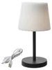 LED Tischlampe mit Lautsprecher - Bluetooth - wiederaufladbar - H: 38cm - für Terrasse, Balkon Produktbild-Vorschau