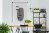 MuchoWow® Wandteppich Wandbehang Gesicht - Strichzeichnung Produktbild-Vorschau 2