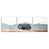 DEQORI Glasbild Echtglas 3x50x50 cm 'Stille Feldhütte' Produktbild-Vorschau 2