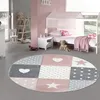 Kinderzimmer Teppich Spiel & Baby Teppich Herz Stern Punkte Produktbild-Vorschau 2