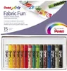 Kredki do tkanin Pentel PTS-15 - 15 sztuk, różne kolory Podgląd zdjęcia produktu 1