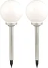 2er Set LED Solarkugel Steckleuchten, H 62 cm Produktbild-Vorschau 2