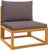 vidaXL 6-tlg. Gartensofa-Set mit Kissen Holz Akazie & Seil Produktbild-Vorschau 5