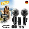 2 microfoni lavalier wireless, clip-on, per smartphone, Anteprima dell’immagine prodotto 1