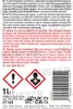 A product label with safety information and a barcode. Produktbild-Vorschau
