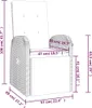 A diagram showing the dimensions of a chair. Náhľad obrázku produktu