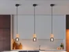 Kleine moderne Pendelleuchte 1-flammig mit Holz & Rauchglas Produktbild-Vorschau 8