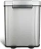 A front view of a stainless steel trash can with a gray lid. Anteprima dell’immagine prodotto