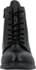 A front view of a black lace-up boot. Náhled obrázku produktu