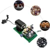 A collage of images showing a pearl drilling machine and various types of pearls and nuts. Podgląd zdjęcia produktu