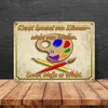 Metallschild XL in 21x28 cm mit Motiv und Spruch - Kunst Produktbild-Vorschau 4