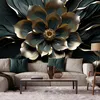 Vlies fototapete Goldene Glamour-Blume 250x175 cm Feeby Produktbild-Vorschau 2