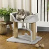 Kratzbaum, 42 cm kleiner Katzenbaum mit Jute-Kratzpfosten, Produktbild-Vorschau 2