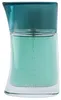 Geschwungener Glasflakon von Trussardi Python for Men mit türkisfarbener Flüssigkeit und halbtransparentem, blauem Deckel. Anteprima dell’immagine prodotto