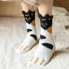 OKWISH Socken, Plüschsocken mit Katzenpfoten-Motiv, Produktbild-Vorschau 6
