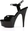 DELIGHT-609 Damen Sandale von Pleaser, Schwarz Glanz , EU Produktbild-Vorschau 3
