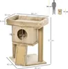 Drapak dla kota PawHut 57 cm Mała wieża dla kota z Podgląd zdjęcia produktu 3