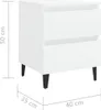 vidaXL Comodini 2 pz. Bianco 40x35x50 cm Materiale a base Anteprima dell’immagine prodotto 8