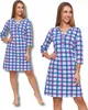 Damen nachthemd pyjama, 3/4 mouwen, elegant model MORAJ - Productafbeelding-voorbeeld 1