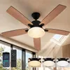 132 cm stropný ventilátor s osvetlením v drevenom dizajne, Náhľad obrázku produktu 1