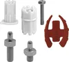 A collection of plumbing or HVAC components arranged on a white background. Produktbild-Vorschau