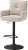A beige and black adjustable bar stool is shown against a white background. Produktbild-Vorschau