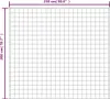 A diagram showing the dimensions of a weighted blanket. Voir les images du produit