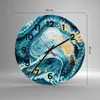 Wanduhr - Rund - Glasuhr - Abstraktion modern - 40x40cm - Produktbild-Vorschau 3